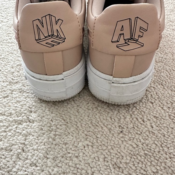 Nike AirForce Ones Women size 6 color nude - Picture 3 of 5